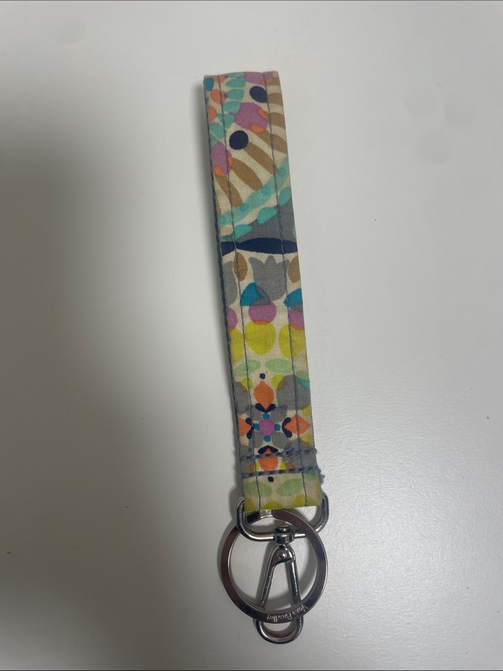 Vera Bradley Multicolor Patterned Fabric Key Wristlet